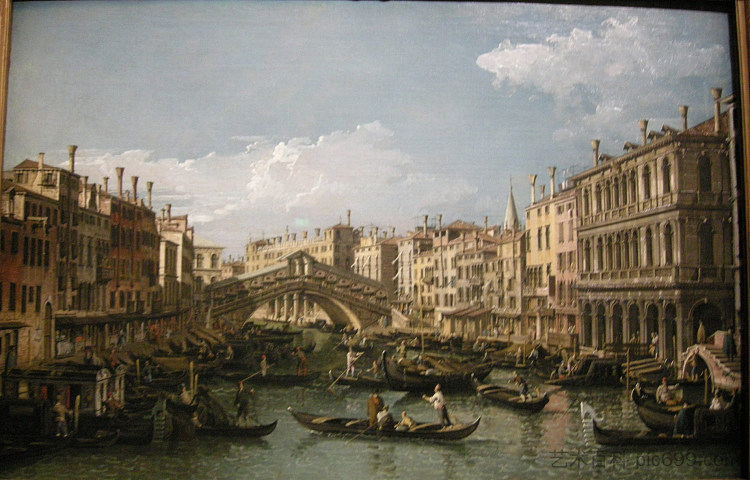 大运河，从北面看 Grand canal, view from north (1738; Italy  )，贝尔纳多·贝洛托