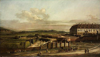 皇家夏宫，庭院，从北看 The imperial summer residence, courtyard, view from north (1758)，贝尔纳多·贝洛托