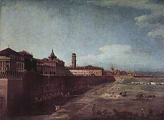 从皇宫花园眺望都灵 View of Turin from the Gardens of the Palazzo Reale (1745)，贝尔纳多·贝洛托