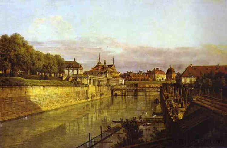 犬舍水道 Zwinger Waterway (1750)，贝尔纳多·贝洛托