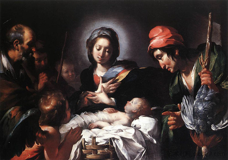 牧羊人的崇拜 Adoration of the Shepherds (1616 - 1618)，别·斯特劳兹