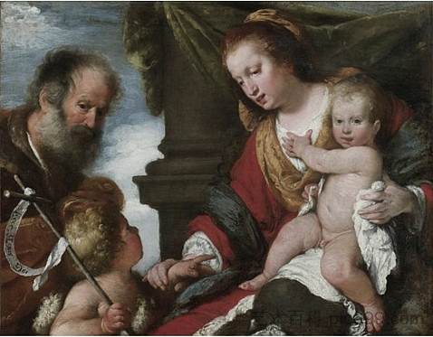 圣家庭与圣约翰浸信会 Holy Family with St. John Baptist (1630)，别·斯特劳兹