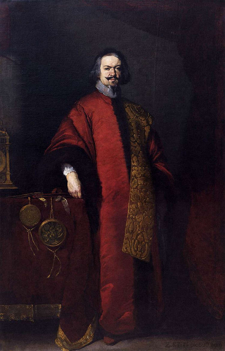 骑士乔瓦尼·格里马尼的肖像 Portrait of the Knight Giovanni Grimani (c.1640)，别·斯特劳兹