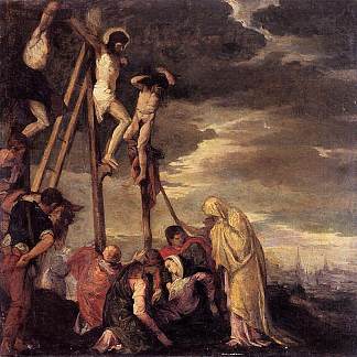 髑髅地（委罗内塞之后） Calvary (after Veronese) (1858)，贝尔特·摩里索特