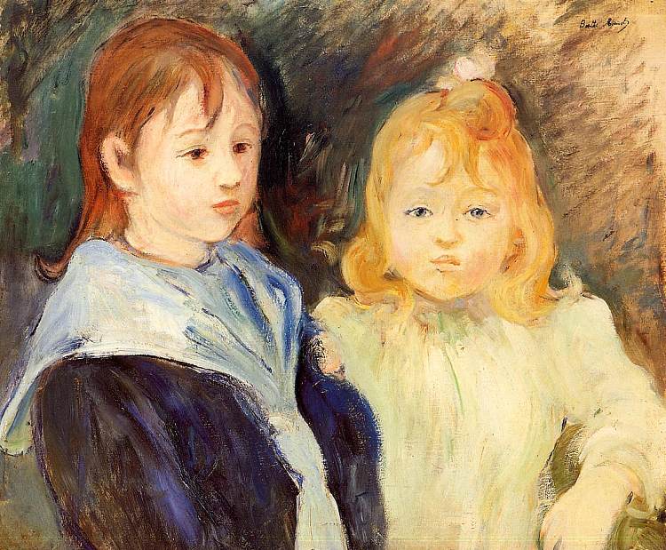 两个孩子的肖像 Portrait of Two Children (1893)，贝尔特·摩里索特