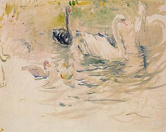 天鹅 Swans (1888)，贝尔特·摩里索特
