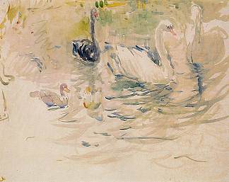 天鹅 Swans (1888)，贝尔特·摩里索特
