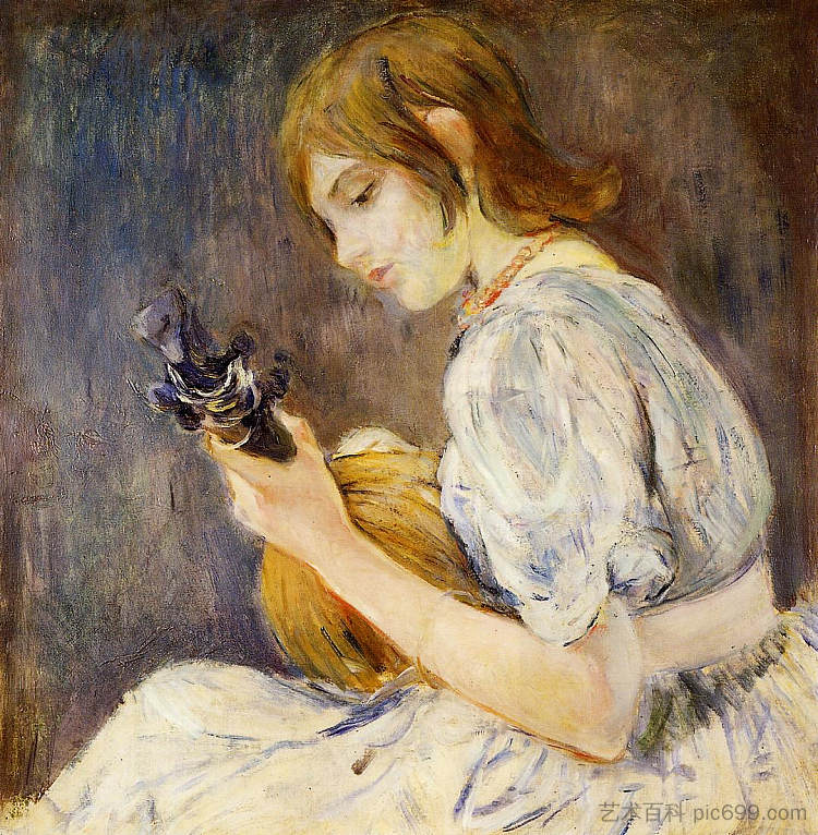曼陀林 The Mandolin (1889)，贝尔特·摩里索特