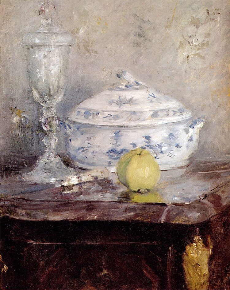 图伦和苹果 Tureen And Apple (1877)，贝尔特·摩里索特