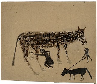 无题（挤奶） Untitled (Milking) (c.1939)，比尔·特雷勒