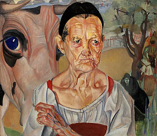 老挤奶女工 The old milkmaid (1917; Russian Federation                     )，鲍里斯·格里戈里耶夫