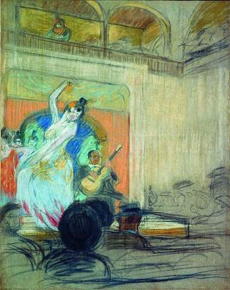 歌舞表演中的舞者 A dancer in a cabaret (1904)，鲍里斯·克斯托依列夫