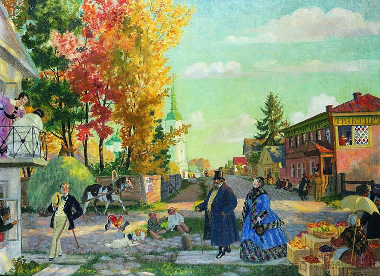 秋季庆祝活动 Autumn festivities (1922)，鲍里斯·克斯托依列夫