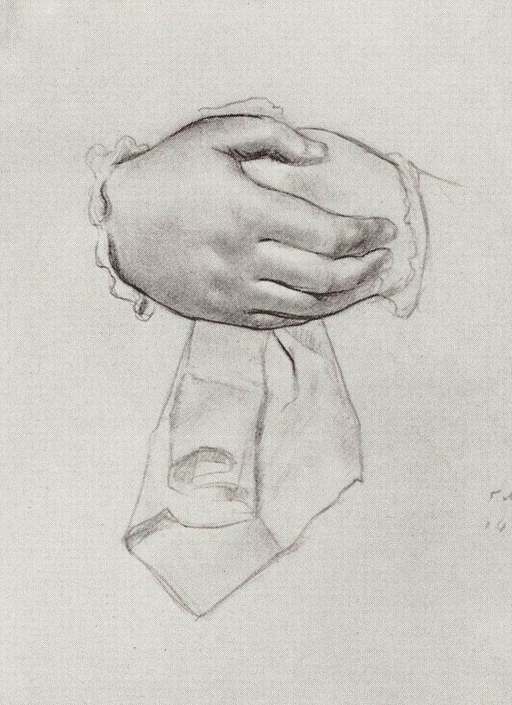 画手到画商人的妻子 Drawing hand to the picture Merchant's wife (1914 - 1915)，鲍里斯·克斯托依列夫