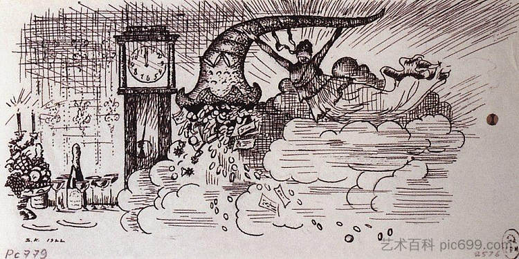 聚宝盆的财富(尾声) Fortune with cornucopia (Outro) (1922),鲍里斯·克斯托依列夫