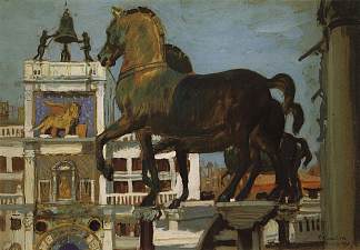 圣马可的马。威尼斯 Horses of St. Mark. Venice (1907)，鲍里斯·克斯托依列夫