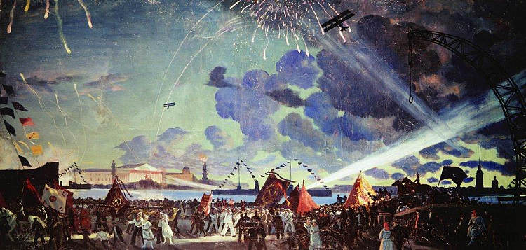 涅瓦河上的夜晚庆祝活动 Night celebration on the Neva (1923),鲍里斯·克斯托依列夫