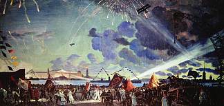 涅瓦河上的夜晚庆祝活动 Night celebration on the Neva (1923)，鲍里斯·克斯托依列夫