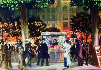 巴黎大道之夜 Paris Boulevard at Night (1913)，鲍里斯·克斯托依列夫