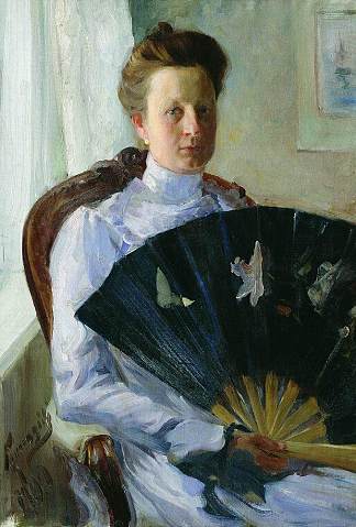 A.N.普罗塔索娃的肖像 Portrait of A.N. Protasova (1900)，鲍里斯·克斯托依列夫