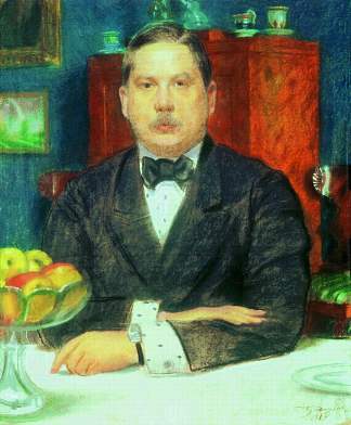 康斯坦丁·索莫夫的肖像 Portrait of Konstantin Somov (1914)，鲍里斯·克斯托依列夫