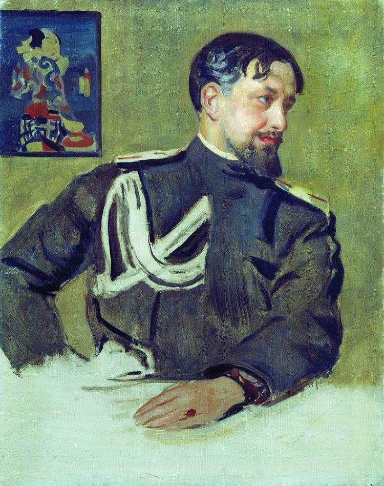 N.D.米利奥蒂的肖像 Portrait of N.D. Milioti (1916)，鲍里斯·克斯托依列夫