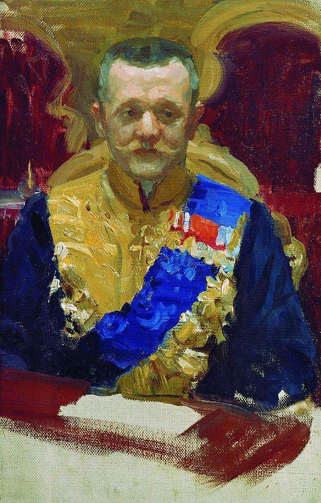 N.V.穆拉维耶夫的肖像 Portrait of N.V. Muraviev (1902 - 1903)，鲍里斯·克斯托依列夫