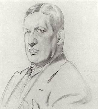 尼古拉·莫纳霍夫的肖像 Portrait of Nikolay Monakhov (1926)，鲍里斯·克斯托依列夫