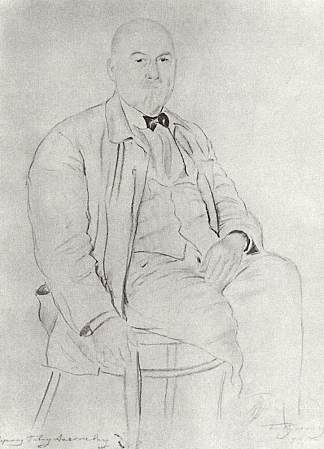 P.A.弗拉索夫的肖像 Portrait of P.A. Vlasov (1925)，鲍里斯·克斯托依列夫