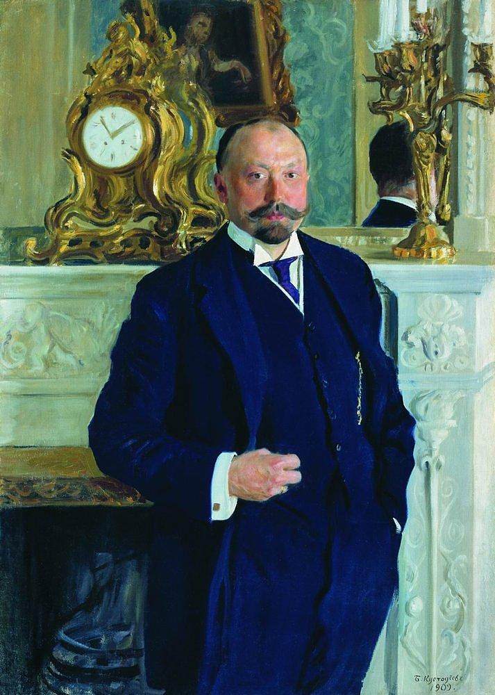 P.L.巴克的肖像 Portrait of P.L. Barc (1909)，鲍里斯·克斯托依列夫