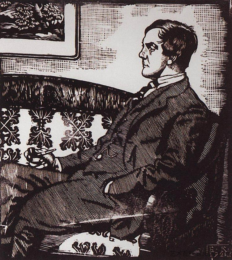 P.L.卡皮察的肖像 Portrait of P.L. Kapitza (1926),鲍里斯·克斯托依列夫