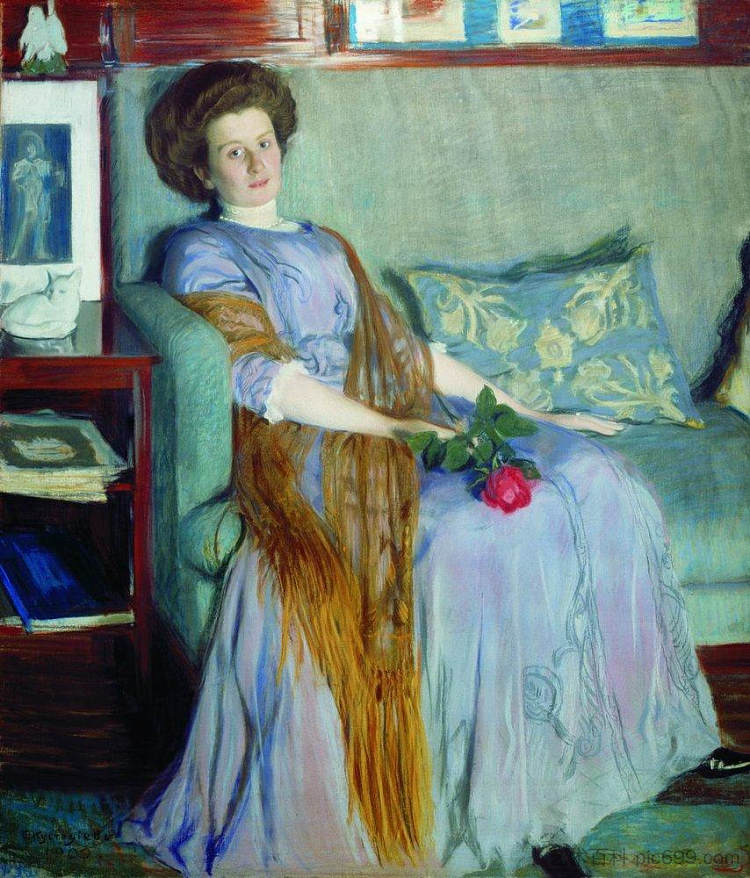 R.I. Notgaft的肖像 Portrait of R.I. Notgaft (1909),鲍里斯·克斯托依列夫