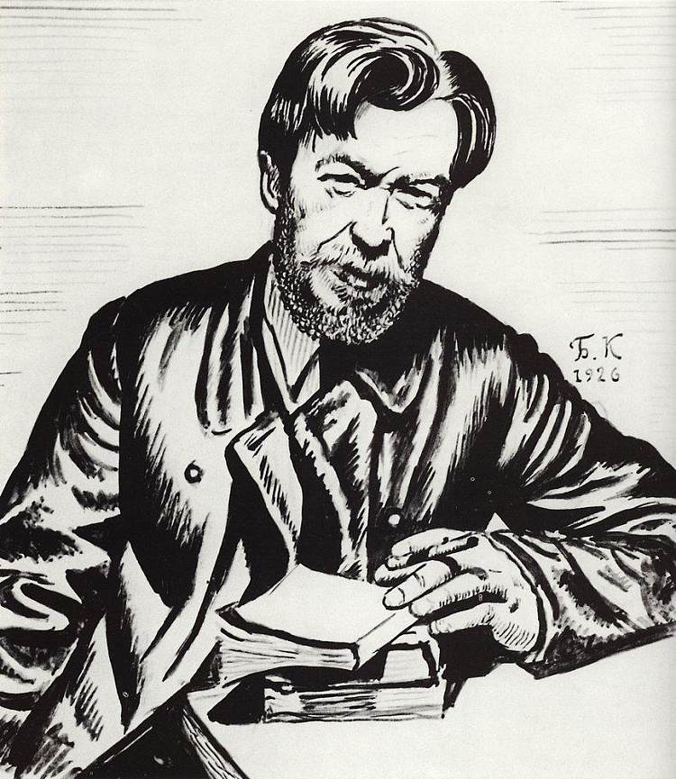 V.希什科夫的肖像 Portrait of V. Shishkov (1926)，鲍里斯·克斯托依列夫