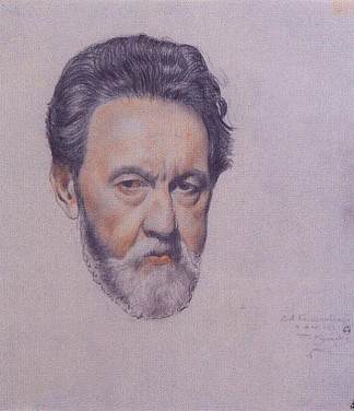 肖像 V.A. 卡斯塔尔斯基 Portrait V.A. Kastalsky (1921)，鲍里斯·克斯托依列夫