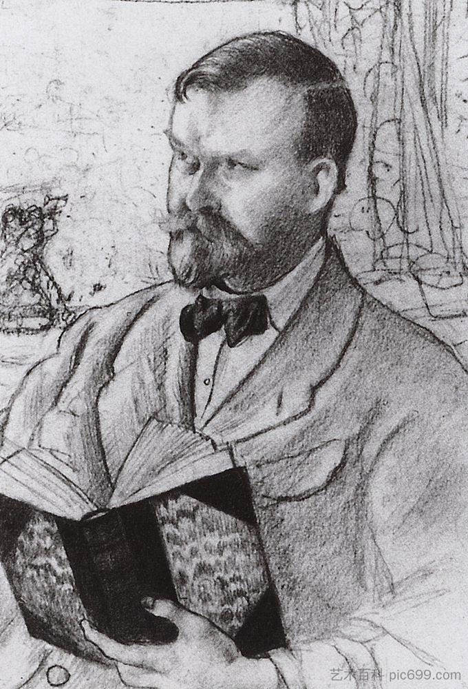 自画像 Self Portrait (1920),鲍里斯·克斯托依列夫