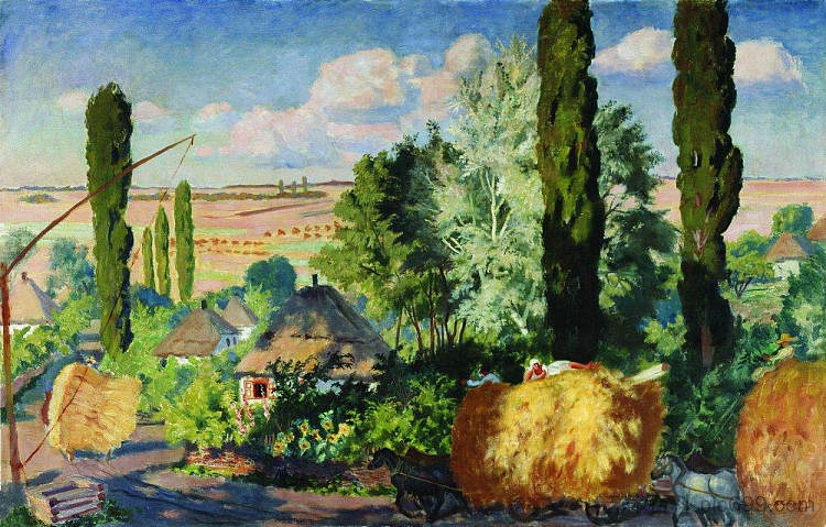 乌克兰风景 Ukrainian landscape (1925)，鲍里斯·克斯托依列夫