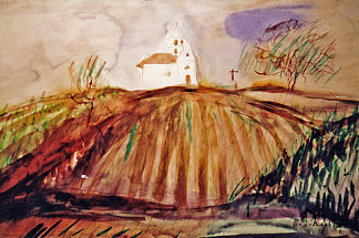 葡萄园山上的教堂 Chapel on Vineyard Hill (c.1992)，玛丽亚·博佐基