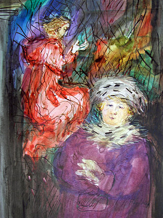 在布拉格的彩色玻璃窗前 In Front of a Stained Glass Window in Prague (1993)，玛丽亚·博佐基