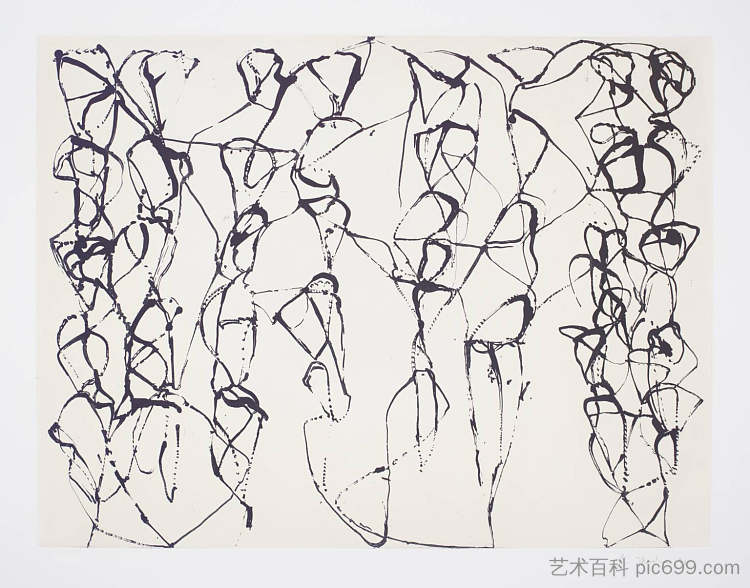 冷山系列，禅宗研究6 Cold Mountain Series, Zen Study 6 (1991)，布赖斯·马登