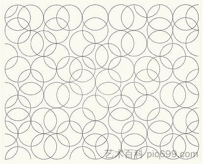 圆圈构图 5 Composition with Circles 5 (2005)，布里奇特·赖利
