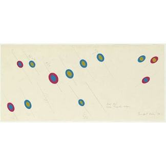 椭圆轴：蜡色、绿松石色、赭石色 Oval Axis: Cerise, Turquoise, Ochre (1970)，布里奇特·赖利