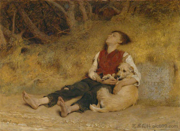 他唯一的朋友 His Only Friend (1871)，布里顿·里维尔