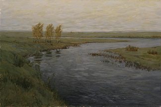 春天的草原河。 Степная Речка Весной. (1899)，维托尔德·比亚林茨基-比鲁利亚