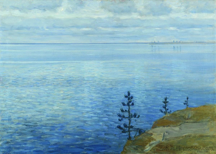 乌多姆利亚湖。1911 Озеро Удомля. 1911 (1911),维托尔德·比亚林茨基-比鲁利亚