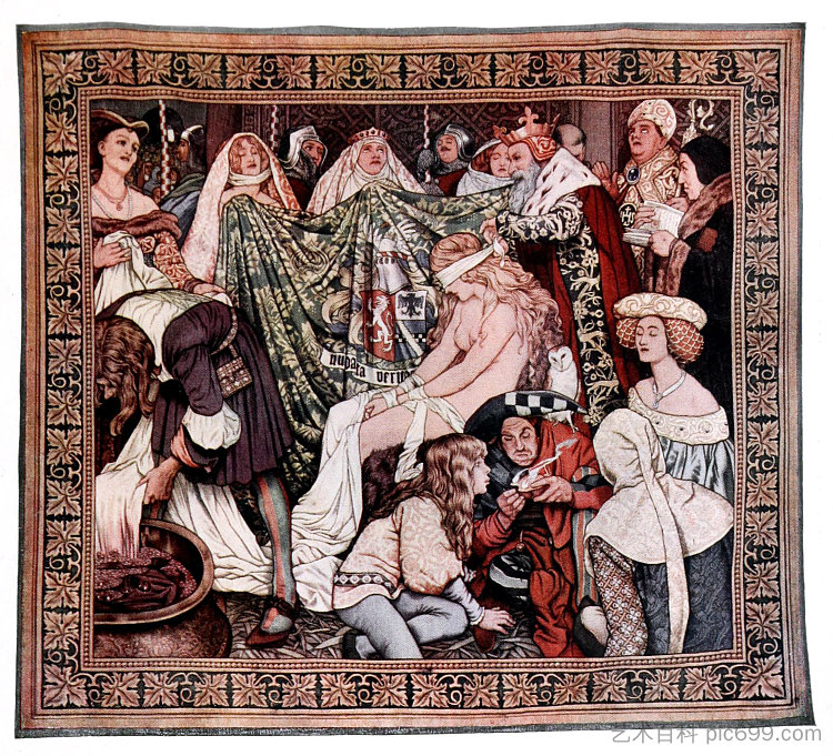 真理的蒙眼——寓言 the Blind-folding of Truth—an Allegory (1909)，拜厄姆·肖