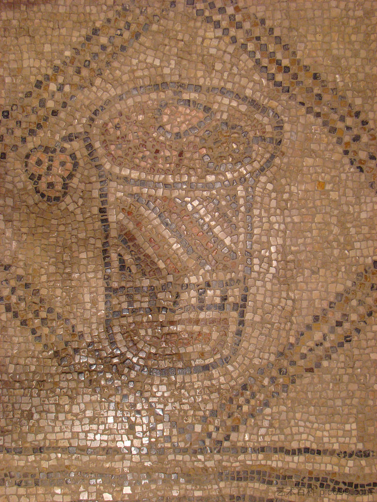 贝丝阿尔法犹太教堂马赛克 Beth Alfa Synagogue Mosaic (c.527)，拜占庭马赛克