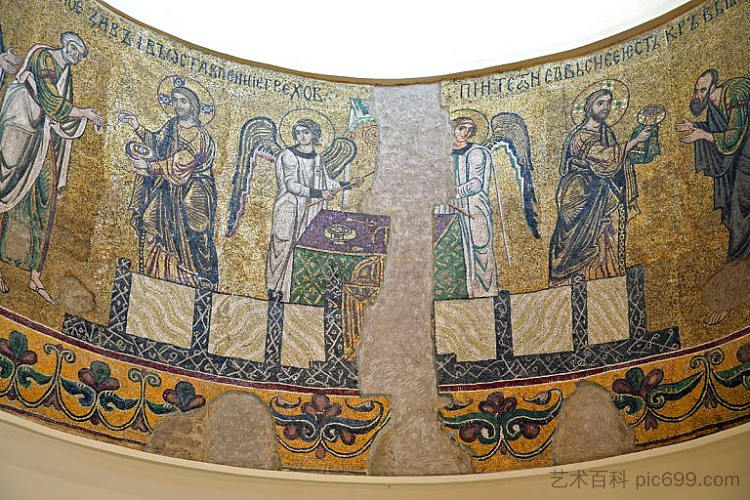 圣体圣事周期 Eucharist Cycle (c.1113),拜占庭马赛克