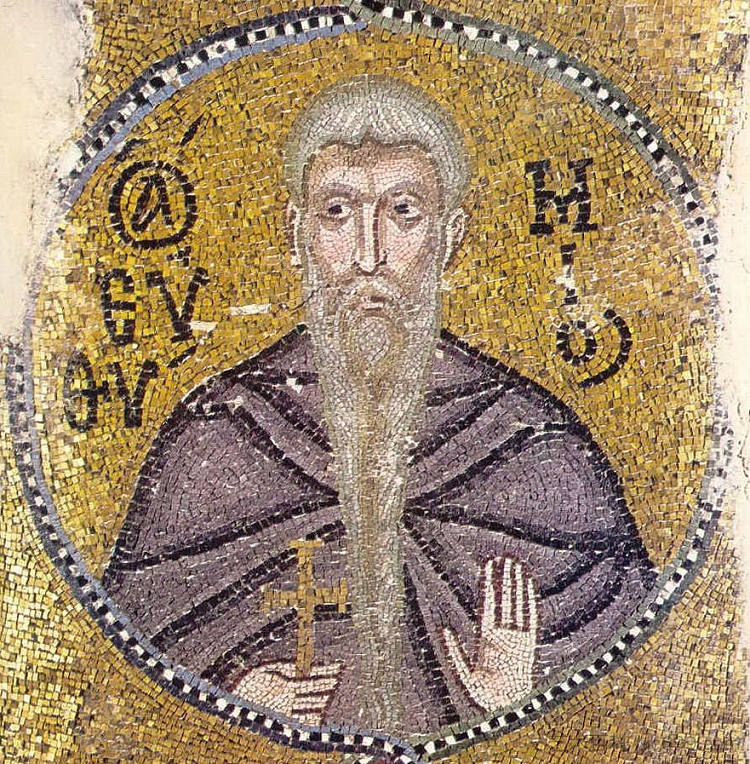 尤西米乌斯大帝 Euthymius the Great (c.1056),拜占庭马赛克