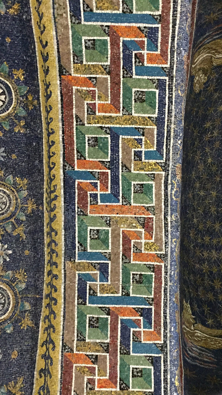 几何图案的马赛克 Mosaico De Motivos Geométricos (c.425),拜占庭马赛克