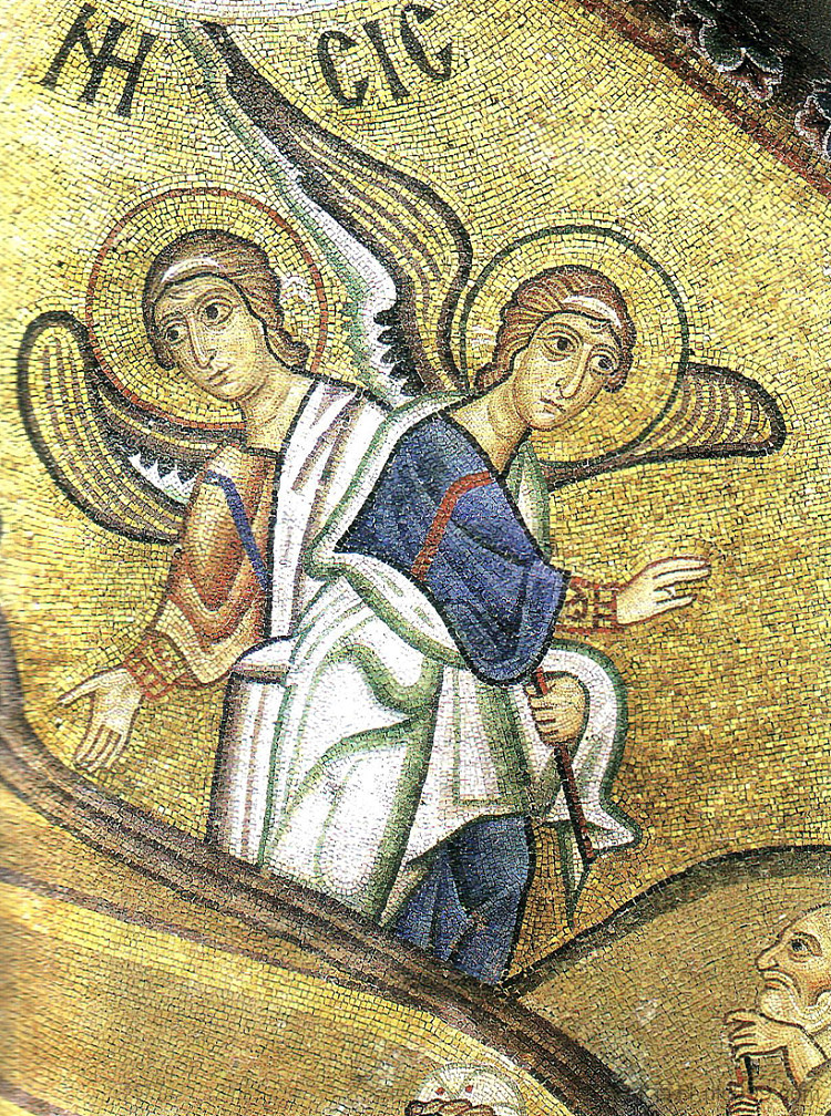 耶稣诞生 - 细节 Nativity - detail (c.1025),拜占庭马赛克